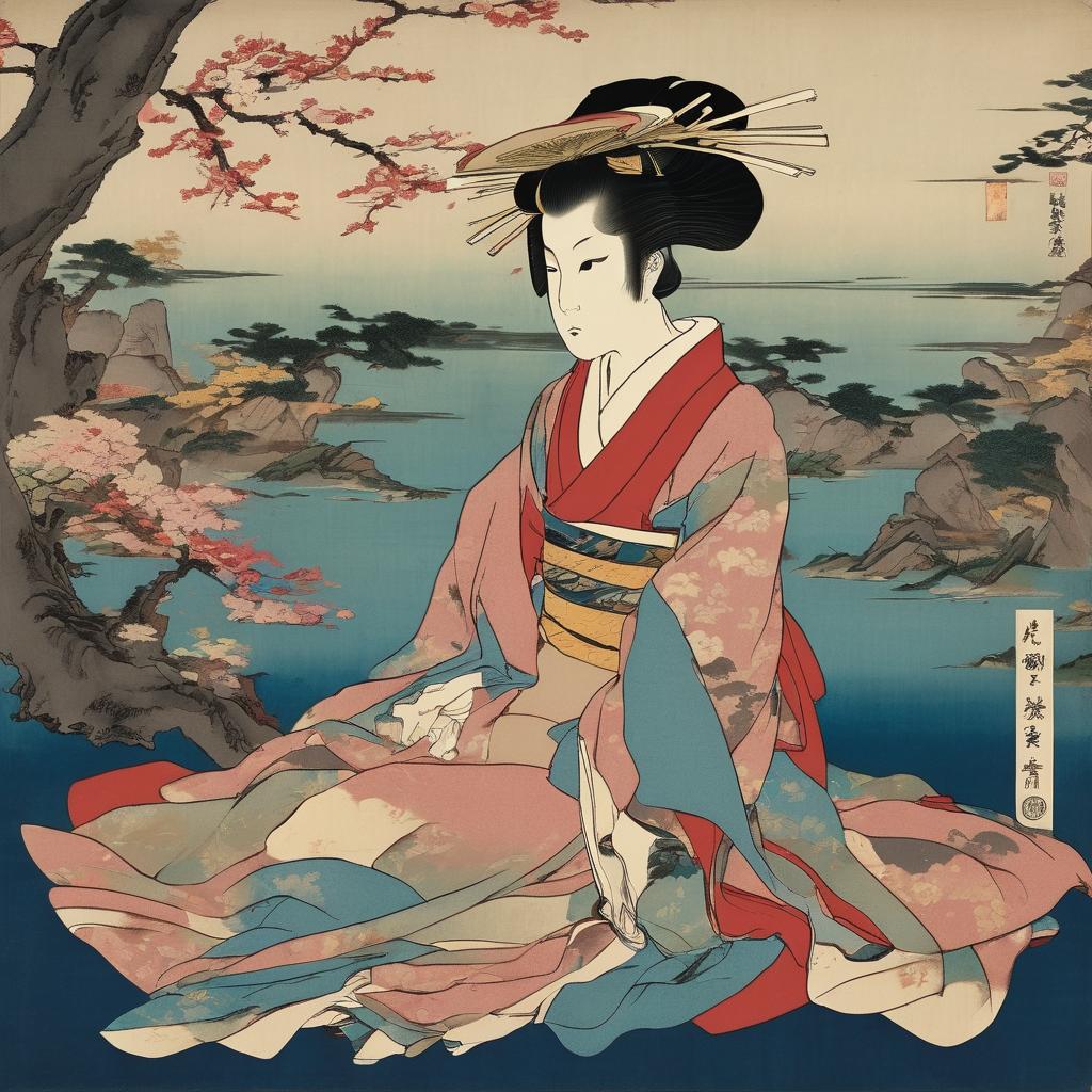 Ο Καλλιτεχνικός Υφαντός του Υφές του Utagawa Sadatora